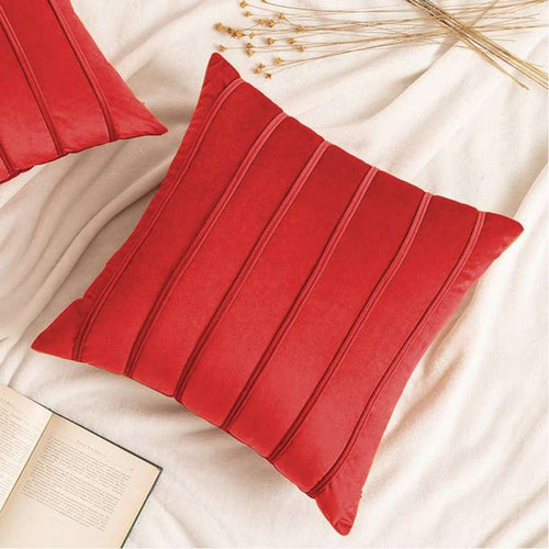 Pack of 2pack velvet decorative cushion ( Red )