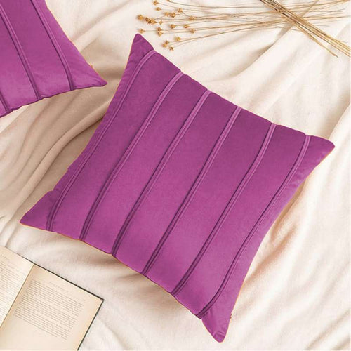 Pack of 2pack velvet decorative cushion ( Purple )