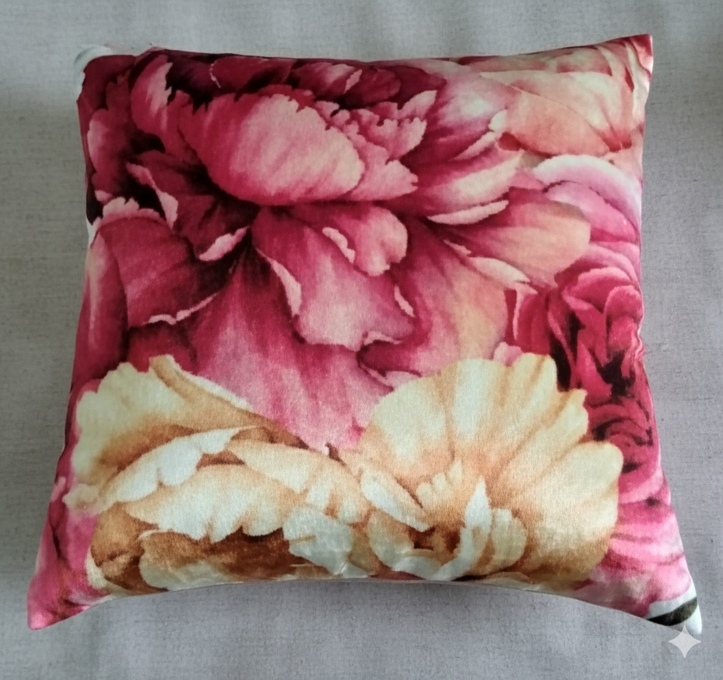 Pack of 2 pack velvet decorative print cushion ( multi )