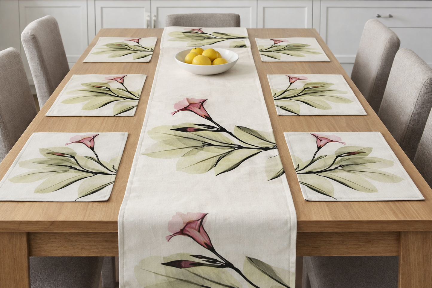 Pack of 7 pack velvet decorative print table runner
