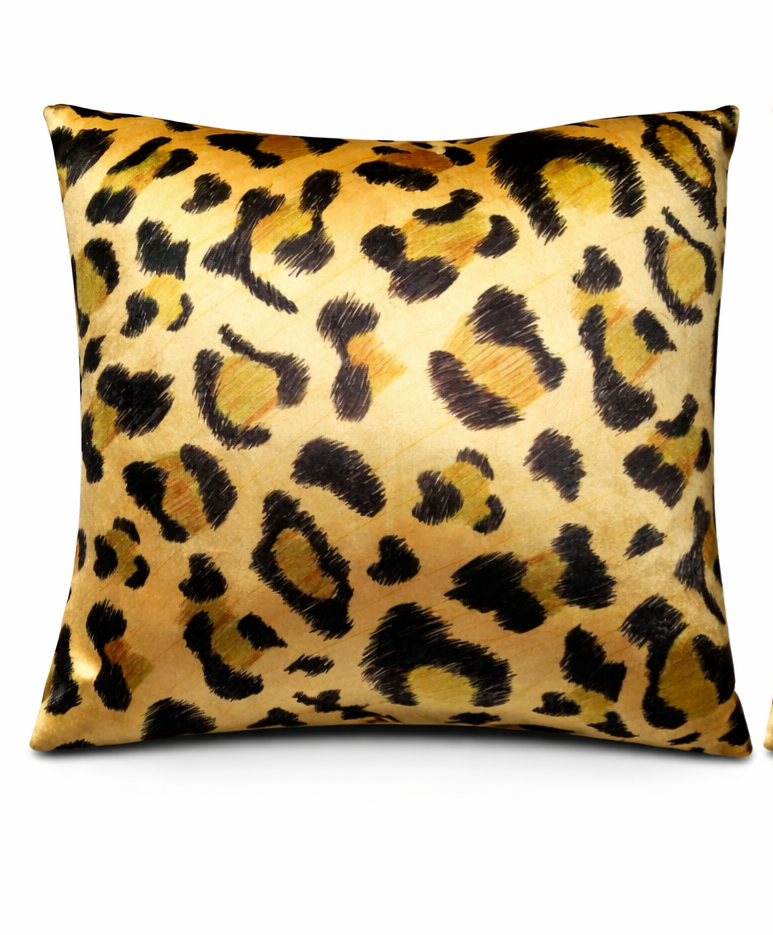 Pack of 2 pack velvet decorative print cushion ( multi )