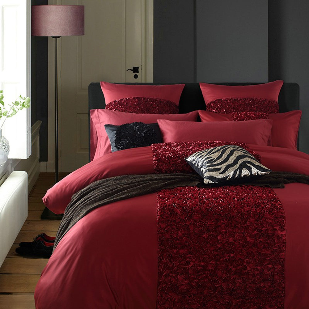 Luxury Bridal Duvet set ( RED)