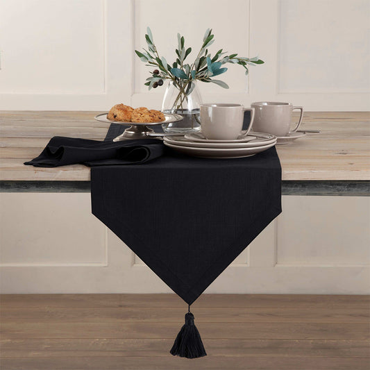 table runner velvet fabric (black)