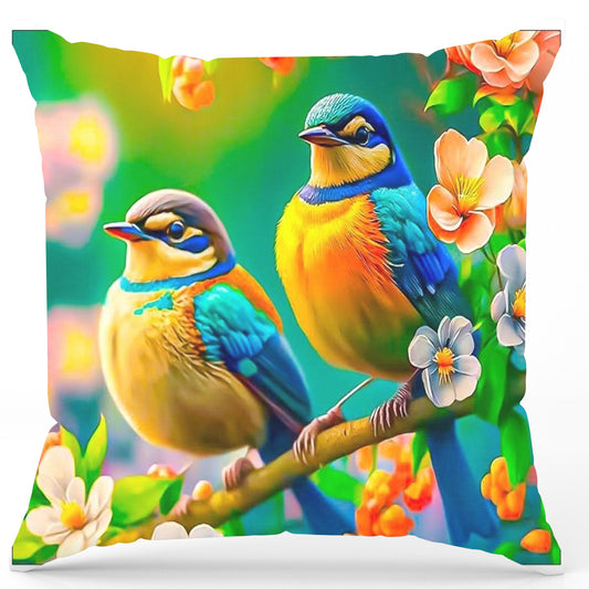 Pack of 2 pack velvet decorative print cushion  ( multi )