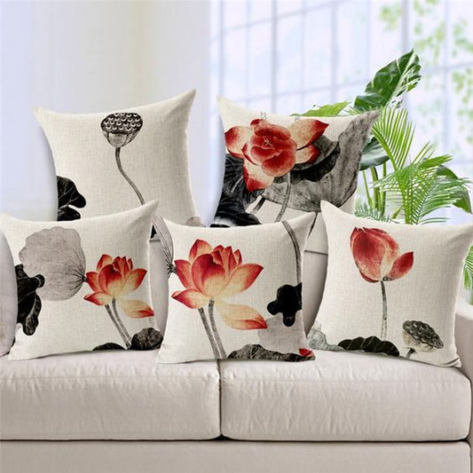 Pack of 5 pack velvet decorative print cushion ( multi )