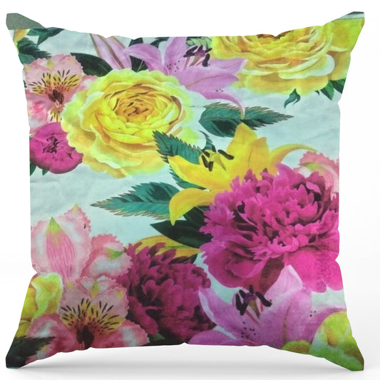 Pack of 2 pack velvet decorative print cushion  ( multi )