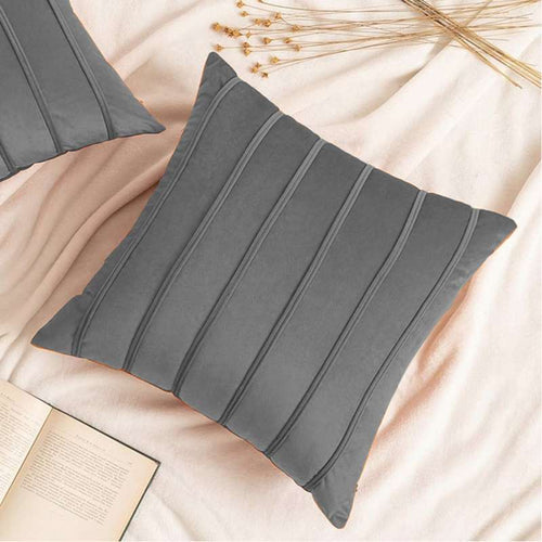 Pack of 2pack velvet decorative cushion  ( Grey )