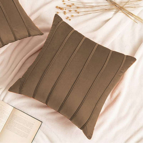 Pack of 2pack velvet decorative cushion  ( Brown )