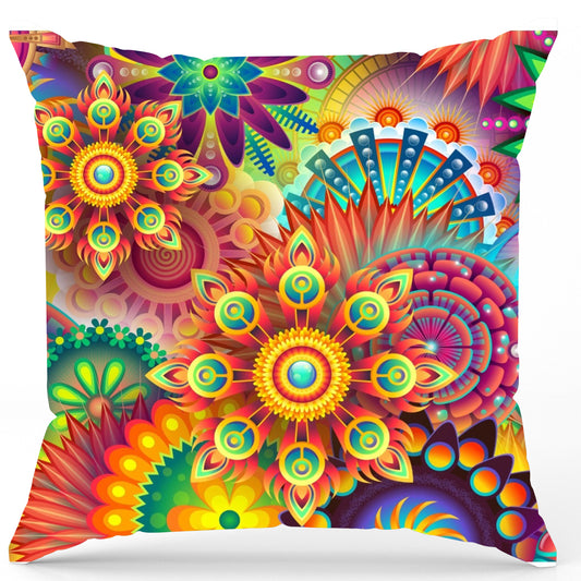 Pack of 2 pack velvet decorative print cushion  ( multi )