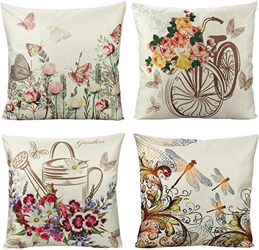 Pack of 4 pack velvet decorative print cushion  ( multi )