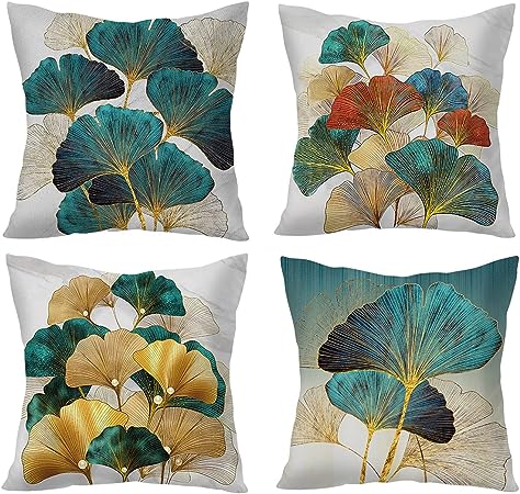 Pack of 4 pack velvet  print cushion  ( multi )