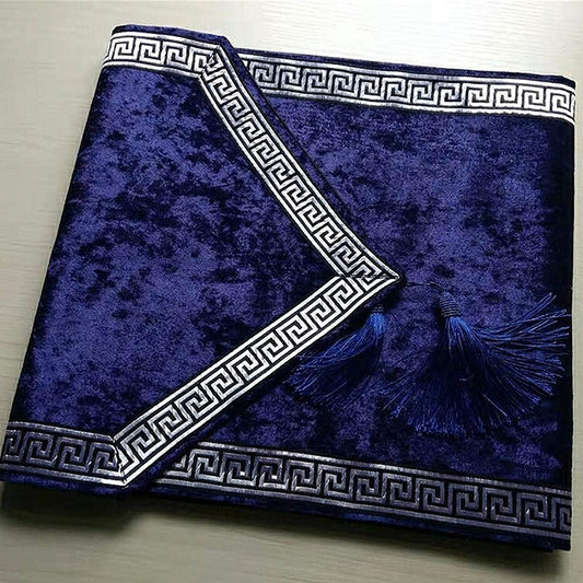 table runner velvet fabric (blue)