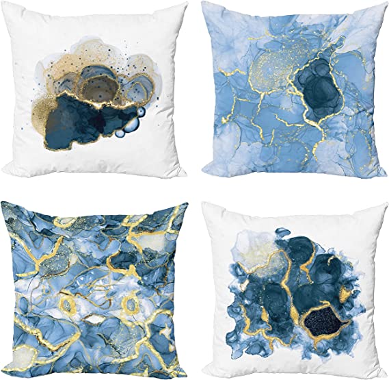 Pack of 4 pack velvet decorative print cushion  ( multi )