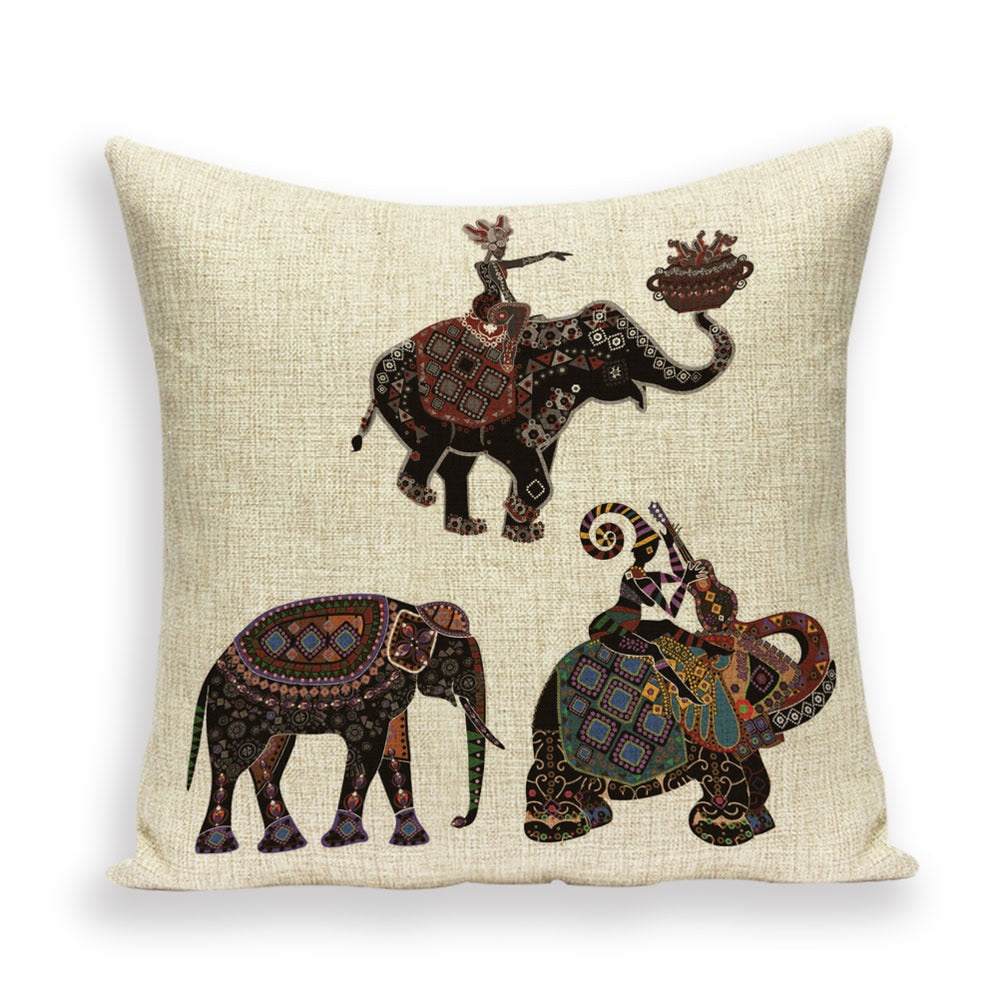 Pack of 2 pack velvet decorative print cushion  ( multi )
