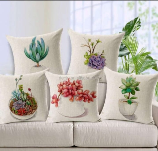 Pack of 5 pack velvet decorative print cushion  ( multi )