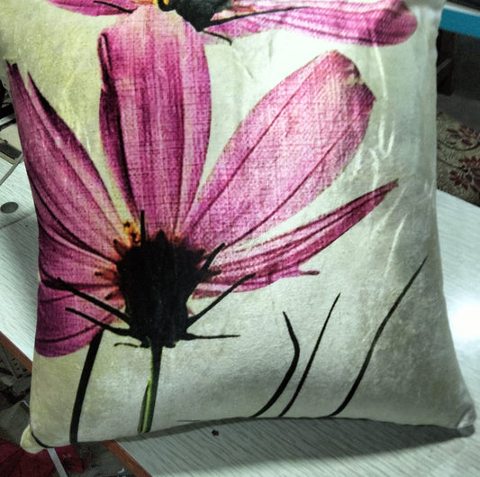 Pack of 2 pack velvet decorative print cushion  ( multi )