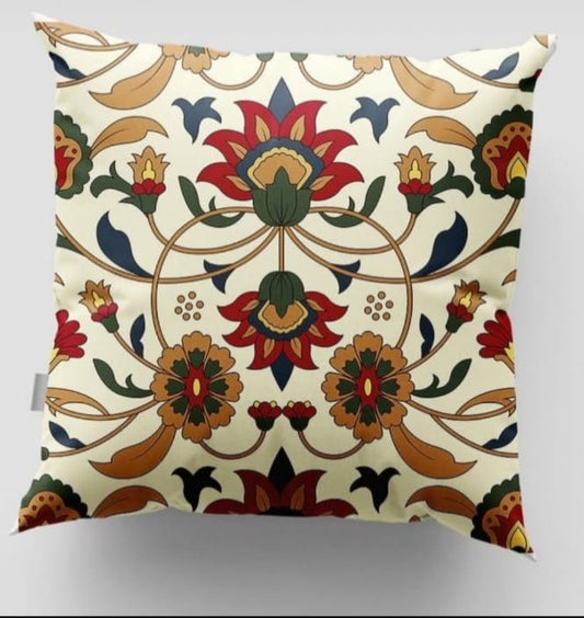 Pack of 2 pack velvet decorative print cushion  ( multi )