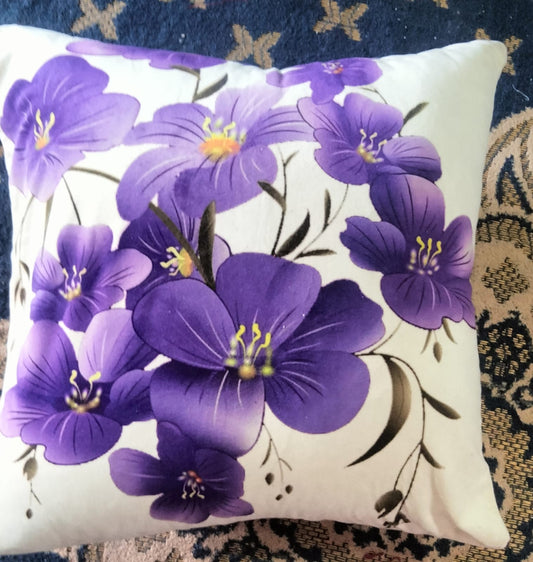 Pack of 2 pack velvet decorative print cushion  ( multi )
