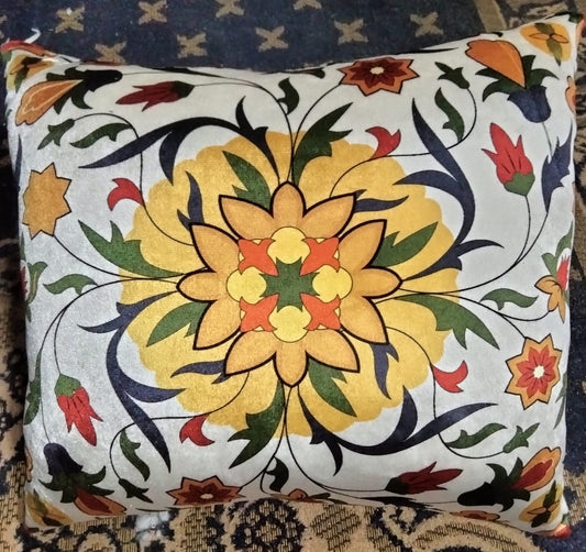 Pack of 2 pack velvet decorative print cushion  ( multi )