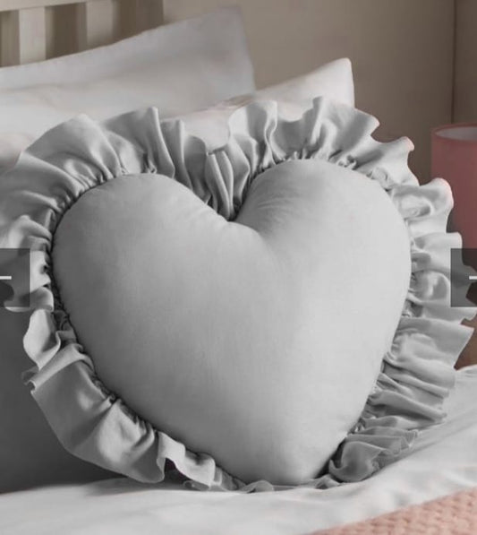 Pack of 1 pack velvet heart cushion  ( grey )