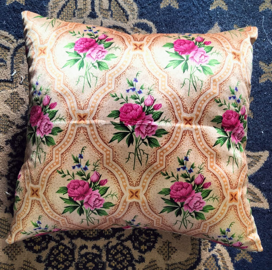Pack of 2 pack velvet decorative print cushion  ( multi )
