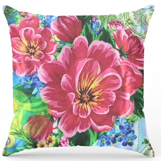 Pack of 2 pack velvet decorative print cushion  ( multi )