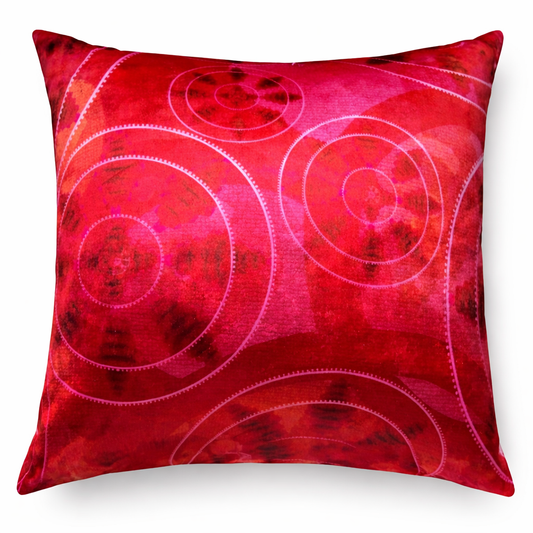 Pack of 2 pack velvet decorative print cushion  ( multi )