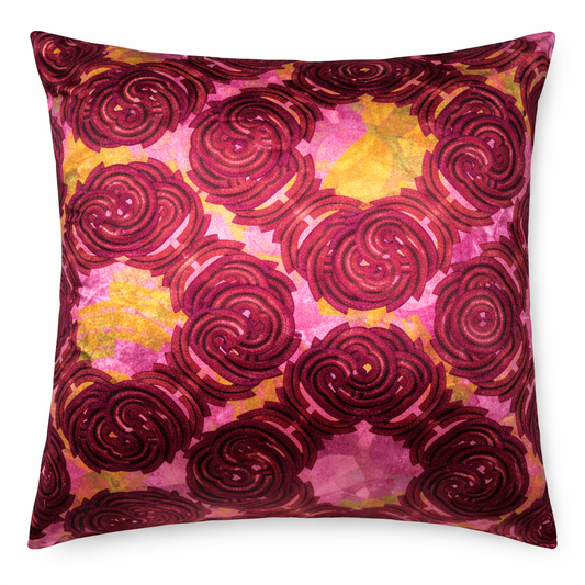 Pack of 2 pack velvet decorative print cushion  ( multi )