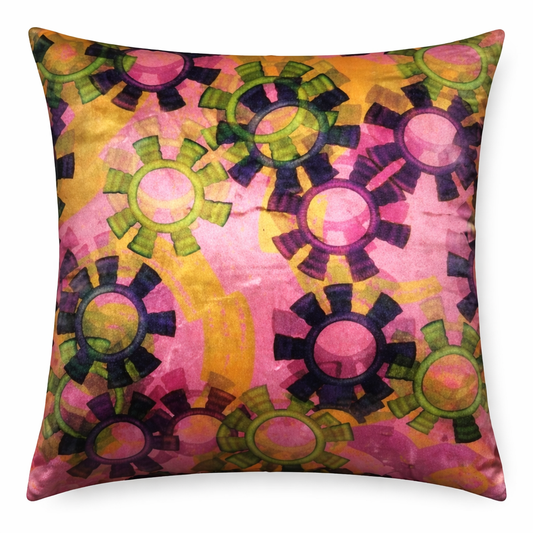 Pack of 2 pack velvet decorative print cushion  ( multi )