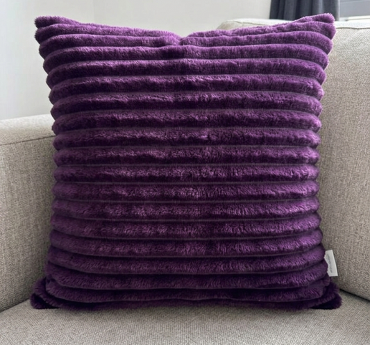 Pack of 2 pack lining frill decorative cushion  ( purple )