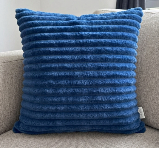 Pack of 2 pack lining frill decorative cushion  ( blue )