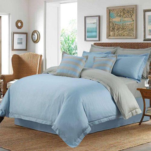 Luxury Horizontal Pleats Duvet  set aquva  &GREY