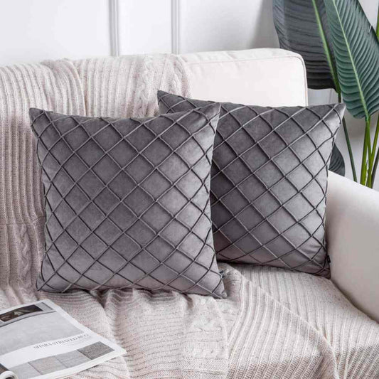 Pack of 2pack velvet decorative cushion ( Grey )
