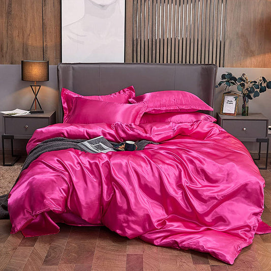 Pure Silk Duvet Set - T- PINK