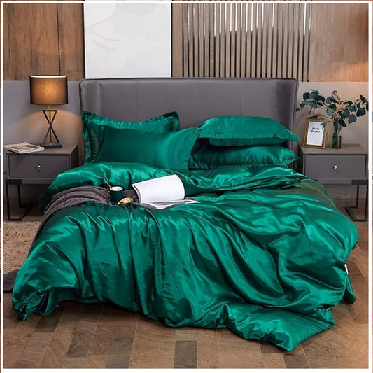 Pure Silk Duvet Set - GREEN