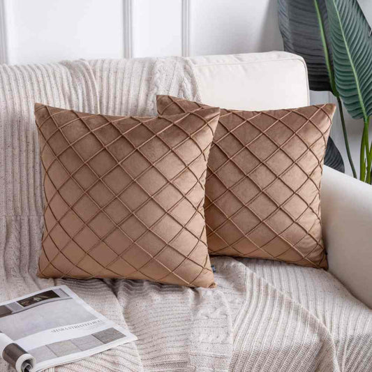 Pack of 2pack velvet decorative cushion (  Brownish )