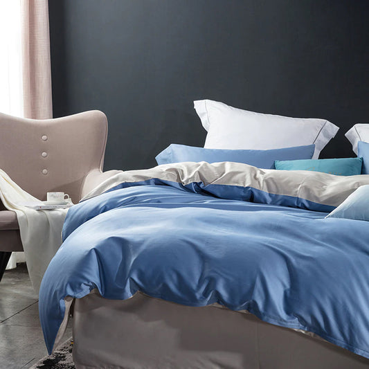 plain dyed duvet set 8 pes (GREY* WHITE)