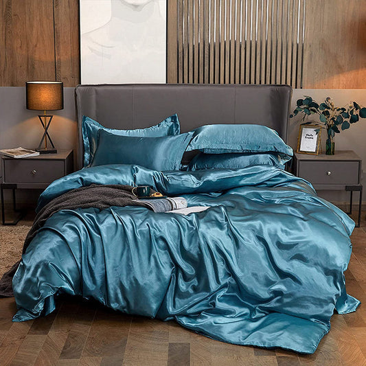 Pure Silk Duvet Set - TEAL