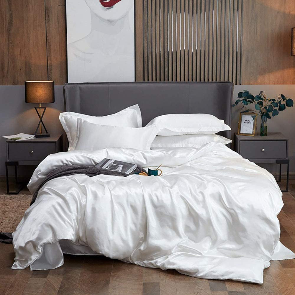 Pure Silk Duvet Set - WHITE