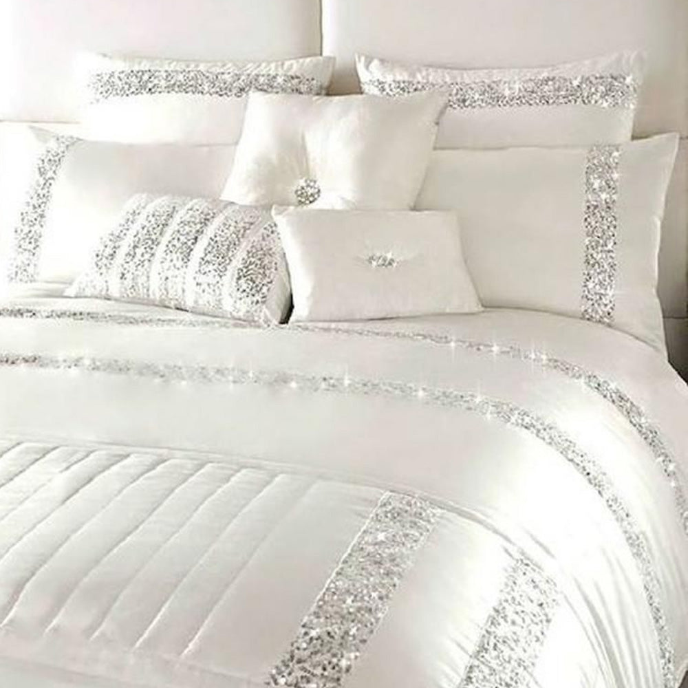 Luxury Bridal Duvet set ( WHITE)