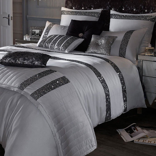 Luxury Bridal Duvet set ( L -GREY)