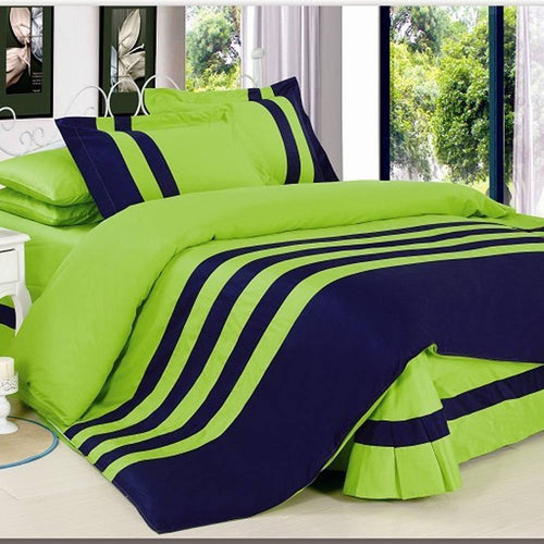 NAVYBLU & GREEN  Stripe Duvet Set