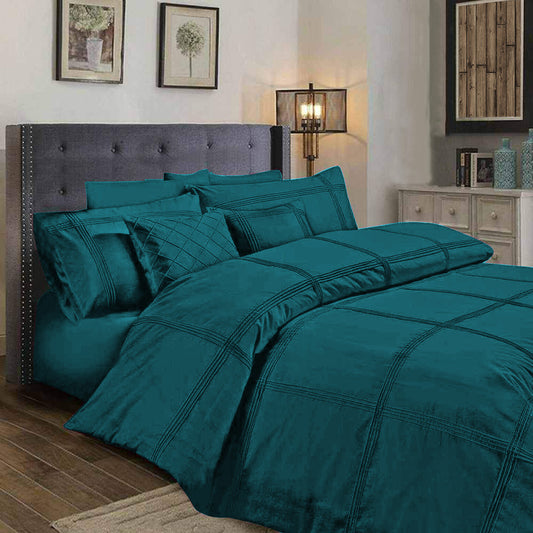 BOX PLEATED DUVET SET 8 PES  ( TEIL)