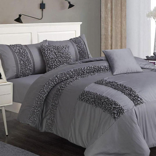 Luxury Bridal Duvet set ( GREY)