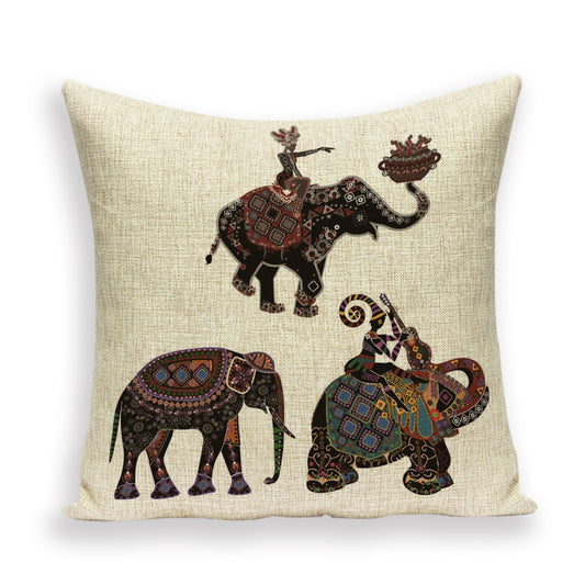 Pack of 2 pack velvet decorative print cushion