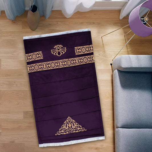 Luxury velvet fabric prayer mat  ( purple )