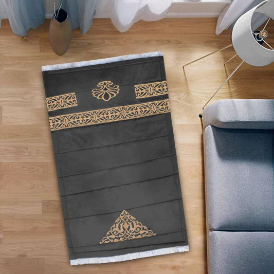 Luxury velvet fabric prayer mat  ( Grey )