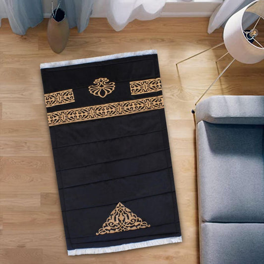 Luxury velvet fabric prayer mat  ( Black )