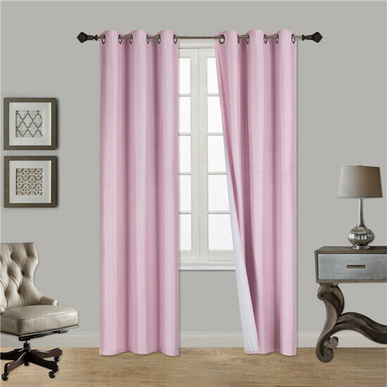 Plain velvet decorative curtain ( Baby pink )