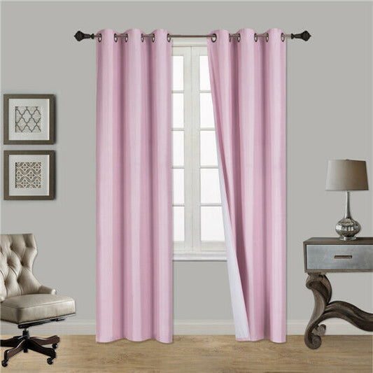 Plain velvet decorative curtain ( Baby pink )